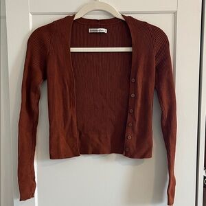 Abercrombie & Fitch Rust Cardigan Sweater